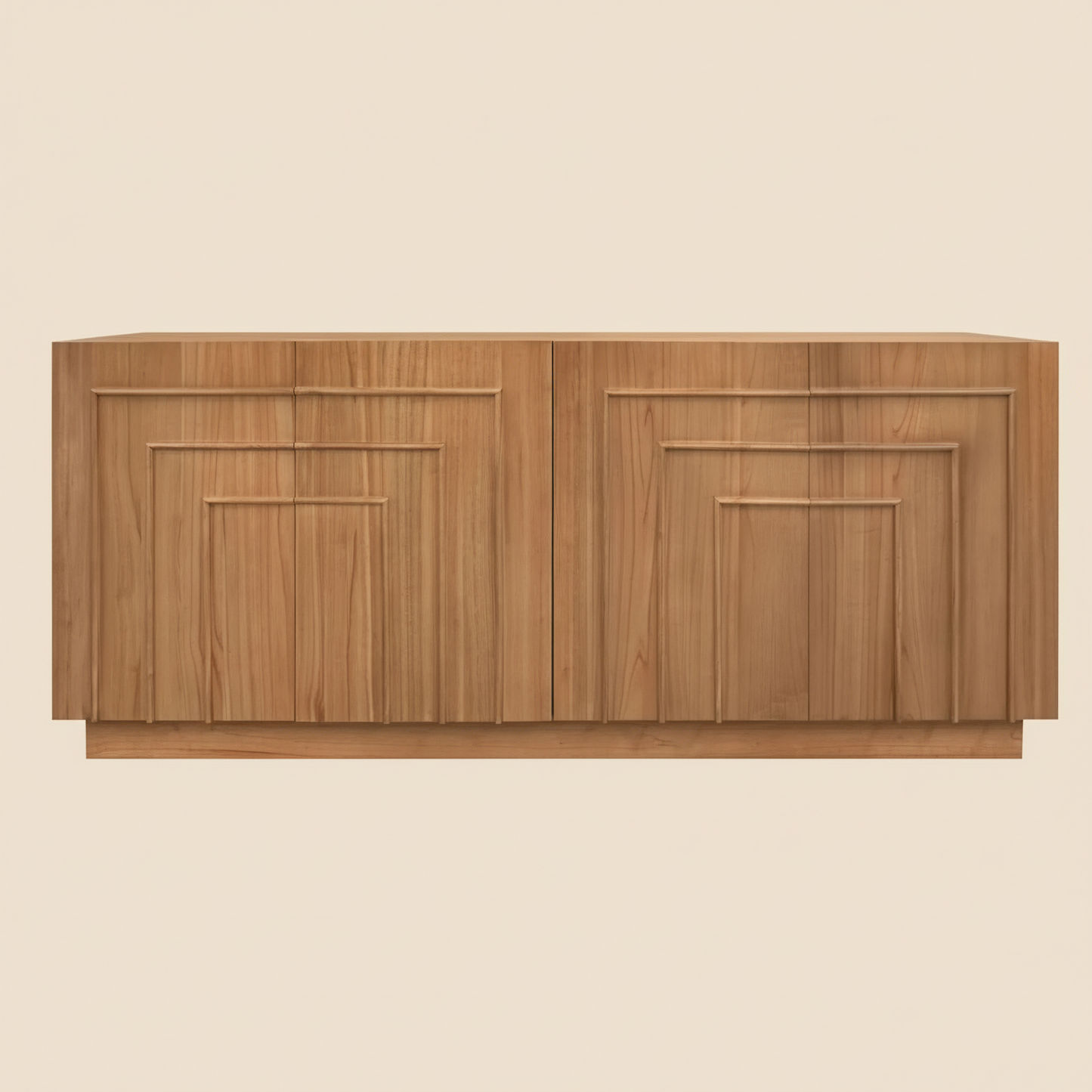 Apollo Solid Mindi Timber 4-Door Buffet / Sideboard 190cm in Almond - Chocolate Wood