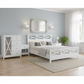 LUGANO HAMPTONS STYLE ACACIA 4 PIECE BEDROOM SUITE: 1 BED 1 TALLBOY 2 BEDSIDE TABLES - MyChocolateWood
