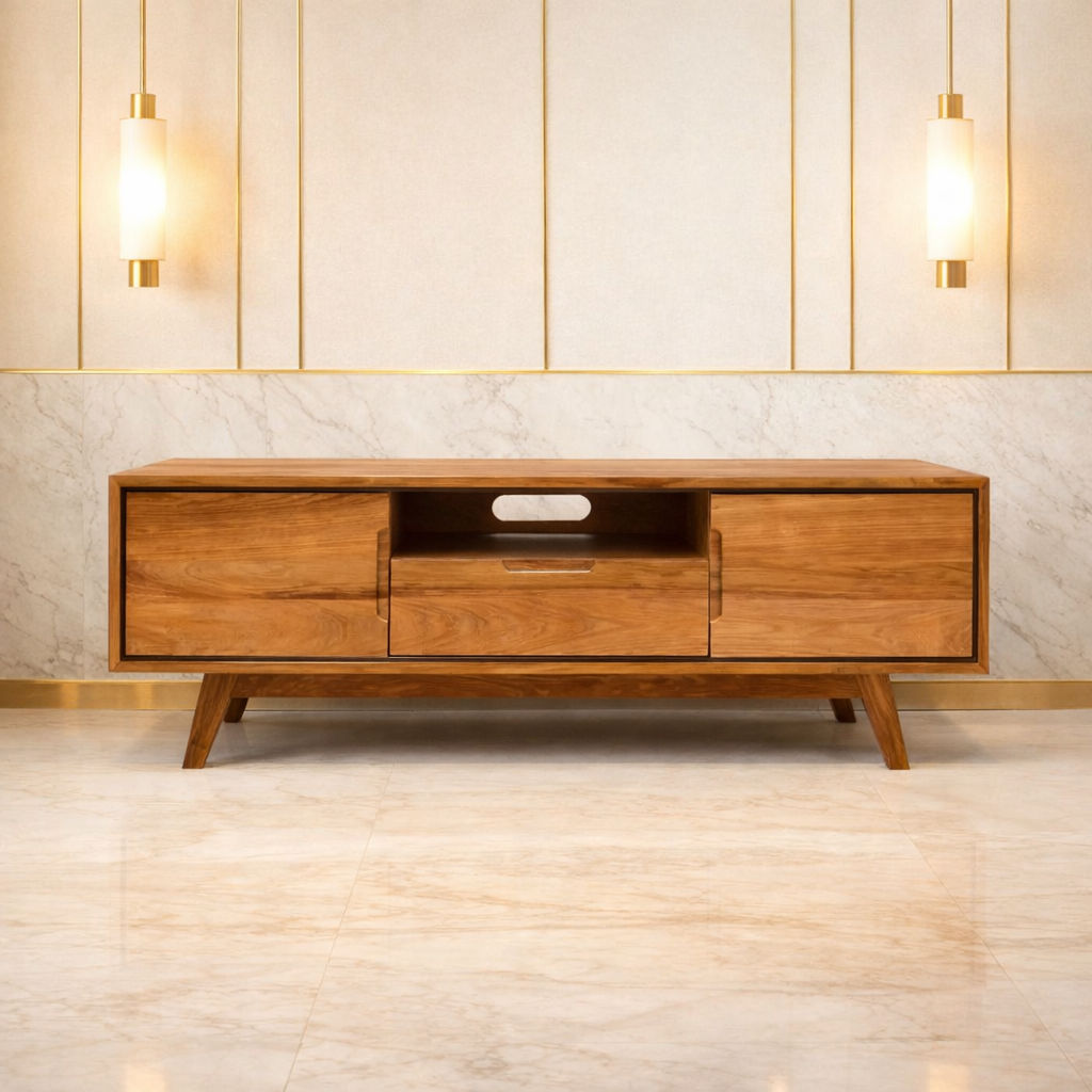 ALMA TASMANIAN BLACKWOOD TV UNIT 2 DOORS & 1 DRAWER  152CM - MyChocolateWood