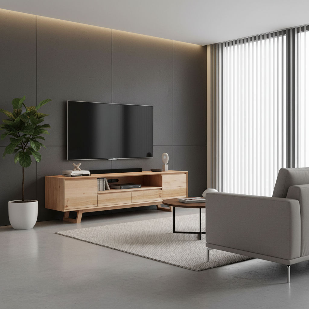 AVALON TASSIE OAK TV UNIT ETU 2 DOORS 2 DRAWERS  210CM - MyChocolateWood