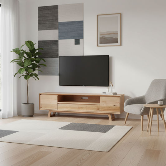 AVALON TASSIE OAK TV UNIT ETU 2 DOORS 2 DRAWERS  210CM - MyChocolateWood