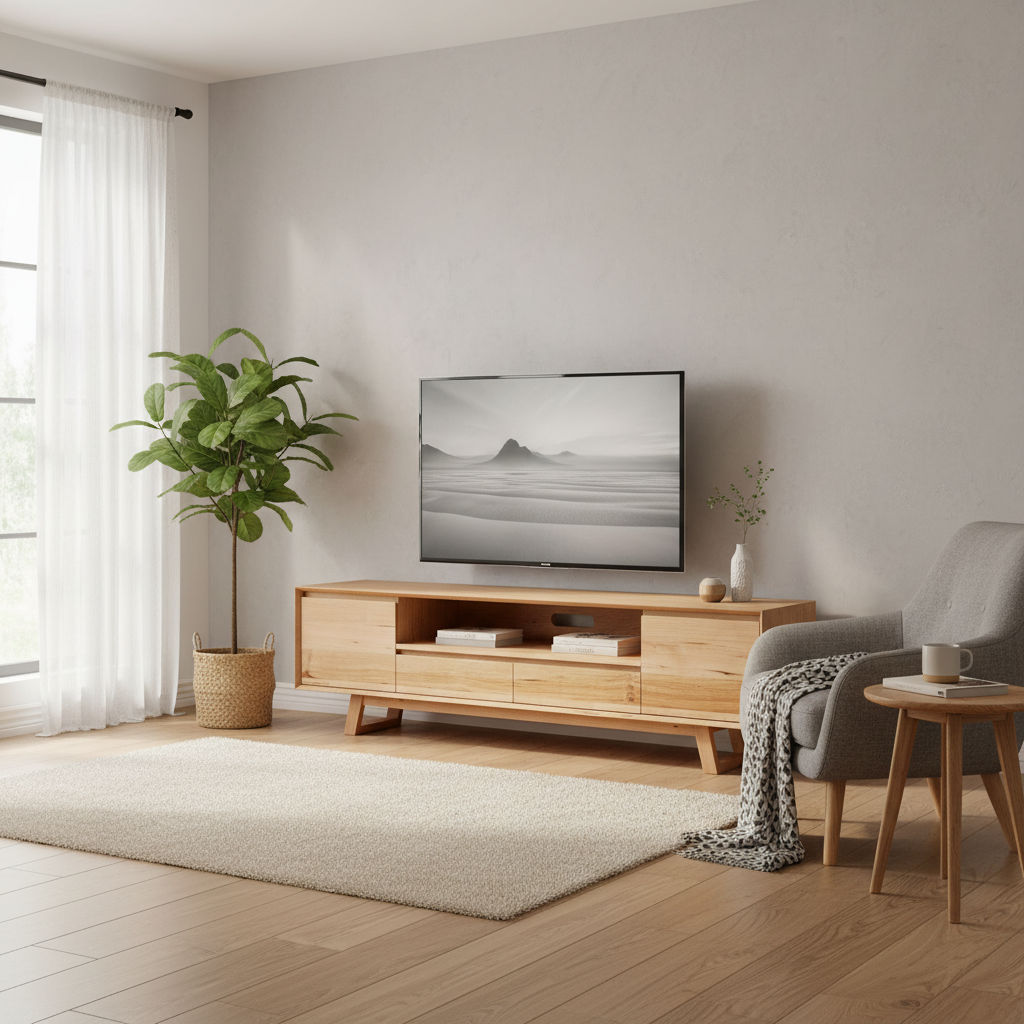 AVALON TASSIE OAK TV UNIT ETU 2 DOORS 2 DRAWERS  210CM - MyChocolateWood