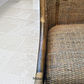 Malibu Hamptons Rattan Dining Chair in Mango Teak, view 12 - Chocolate Wood