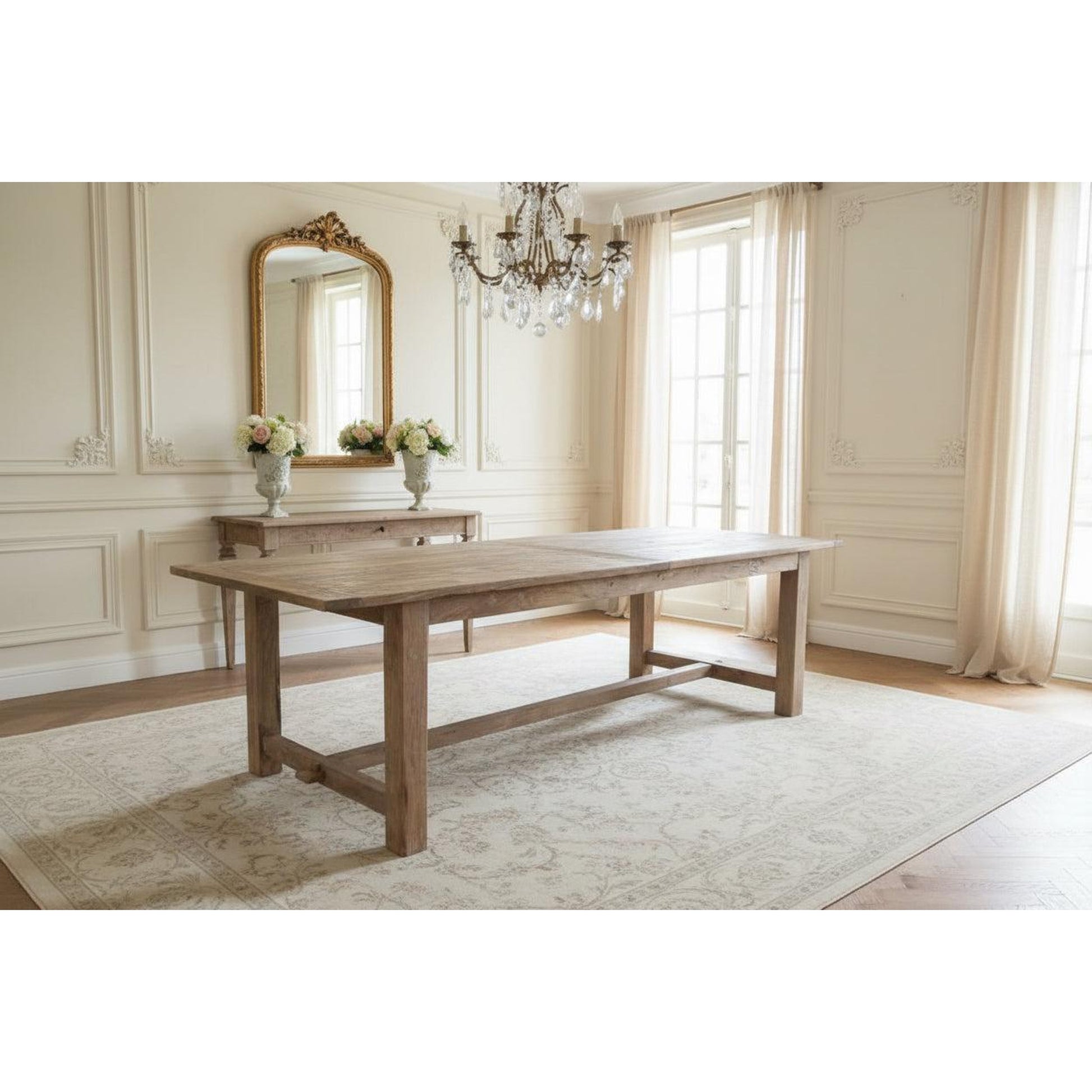 Valencia Recycled Elm Farmhouse Dining Table 290cm