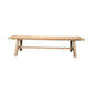VALENCIA FARMHOUSE RUSTIC BENCH IN RECYCLED ELM WITH BREAD BOARD ENDS 180CM - MyChocolateWood