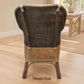 Malibu Hamptons Rattan Dining Chair in Mango Teak, view 6 - Chocolate Wood