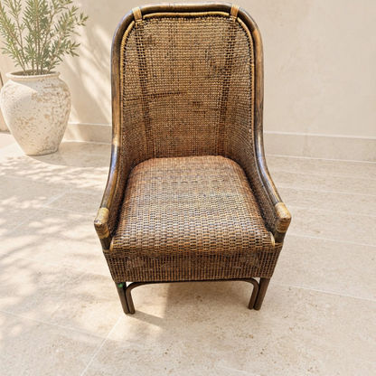 Malibu Hamptons Rattan Dining Chair in Mango Teak - Chocolate Wood