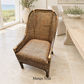 Malibu Hamptons Rattan Dining Chair in Mango Teak, dining room view - Chocolate Wood