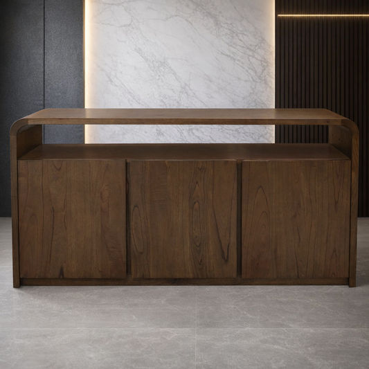 GATSBY MINDI WOOD 3 DOOR BUFFET/SIDEBOARD, WALNUT 150CM - MyChocolateWood