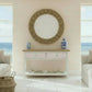 CHRISTA HAMPTON SOLID ACACIA 2-DRAWER CONSOLE TABLE HALL TABLE LIGHT OAK/WHITE - MyChocolateWood