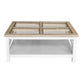 CHRISTA HAMPTON SOLID ACACIA SQUARE COFFEE TABLE LIGHT OAK/WHITE - MyChocolateWood