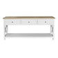 CHRISTA HAMPTON SOLID ACACIA 3-DRAWER CONSOLE TABLE HALL TABLE LIGHT OAK/WHITE - MyChocolateWood
