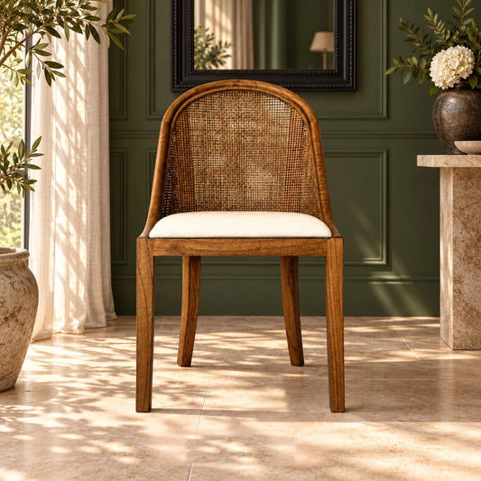 Southampton Solid Mindi Wood Hamptons Dining Chair in Mango Teak - Chocolate Wood