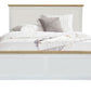 CHRISTA HAMPTON SOLID ACACIA QUEEN BED LIGHT OAK TOP WHITE BASE (4CTN) - MyChocolateWood