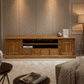 TASMANIA MAHOGANY TIMBER 2 DOORS & 4  DVD SIZE DRAWERS 200CM TV UNIT/ENTERTAINMENT UNIT IN LIGHT PECAN - MyChocolateWood