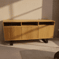 SHERINGHAM ELM TIMBER 2-DOOR 3-DRAWER BUFFET SIDEBOARD NATURAL - MyChocolateWood