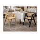 RAVELLA  SOLID ELMWOOD/RATTAN CHAIR KITCHEN CHAIR  DINING CHAIR ACCENT CHAIR NATURAL - MyChocolateWood