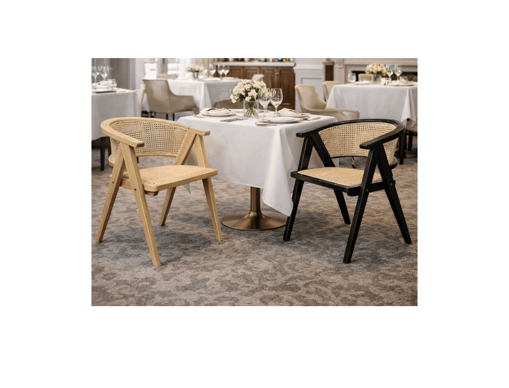 RAVELLA  SOLID ELMWOOD/RATTAN CHAIR KITCHEN CHAIR  DINING CHAIR ACCENT CHAIR NATURAL - MyChocolateWood