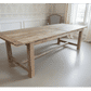 VALENCIA RECYCLED ELM FARMHOUSE DINING TABLE 240CM NATURAL WITH RAW FINISH - MyChocolateWood
