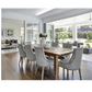 LENNON RUSTIC PROVINCIAL RECYCLED ELM PARQUETRY TOP DINING TABLE RECTANGULAR 150 CM - MyChocolateWood