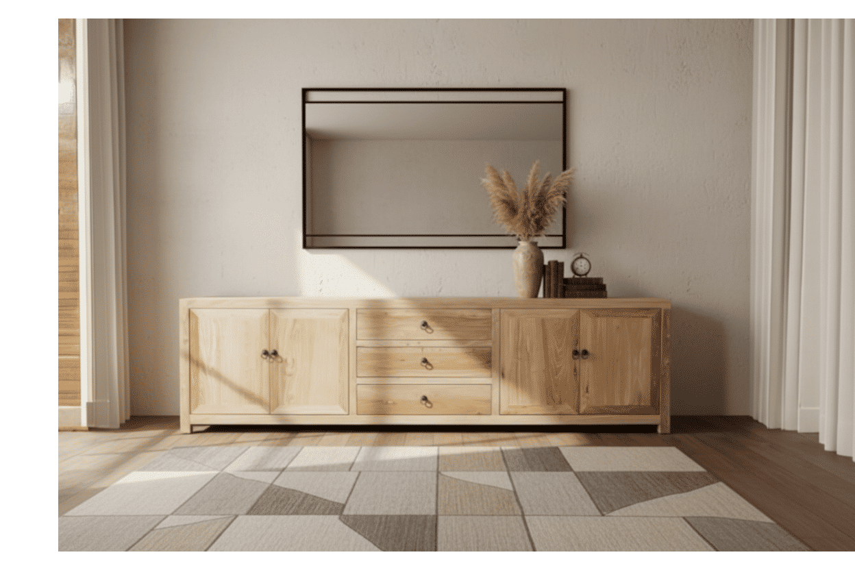SHULI CHINESE ANTIQUE REPRODUCTION TALL 3 DRAWER 4 DOOR ENTERTAINMENT UNIT IN RECLAIMED ELM - MyChocolateWood