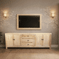 SHULI CHINESE ANTIQUE REPRODUCTION TALL 4 DOOR 3 DRAWER ENTERTAINMENT UNIT IN RECLAIMED ELM - MyChocolateWood