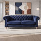 GOTCHA 3-SEATER CHESTERFIELD SOFA IN NAVY VELVET - MyChocolateWood