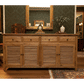 PALM BEACH BUFFET/SIDEBOARD 4 DOORS 4 DRAWERS LOUVRE STYLE IN SOLID OAK - MyChocolateWood
