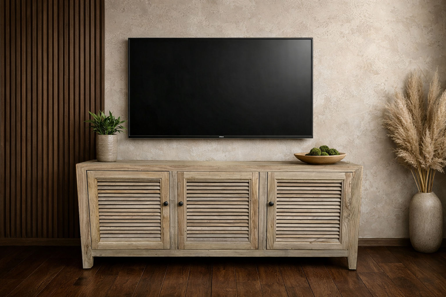 Villa Louvre Style TV Unit 160cm tall angle