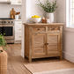 VILLA RUSTIC LOUVRE STYLE BUFFET/SIDEBOARD WITH 2 DOORS & 2 DRAWERS  - MyChocolateWood