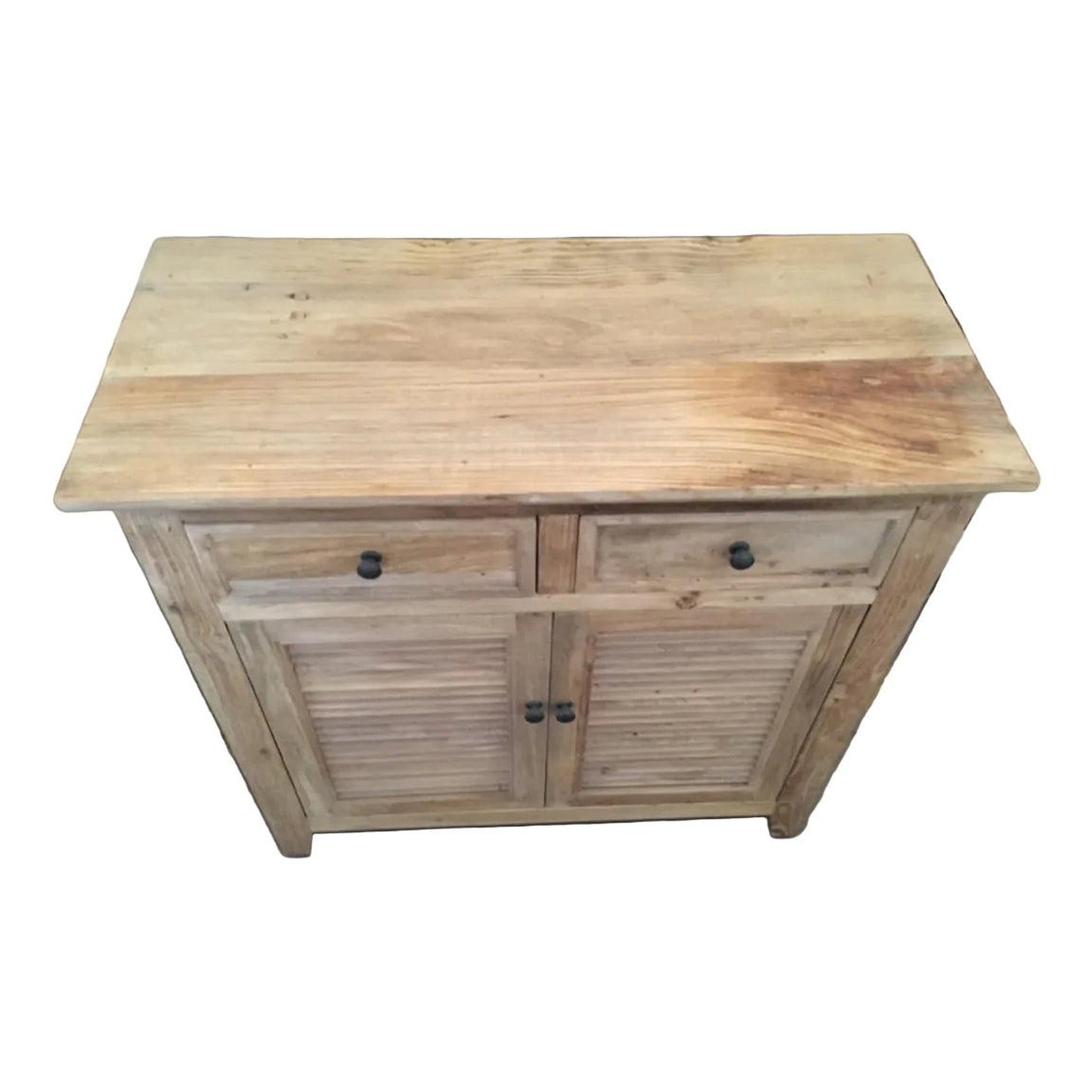 VILLA RUSTIC LOUVRE STYLE BUFFET/SIDEBOARD WITH 2 DOORS & 2 DRAWERS