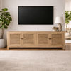 VILLA LOUVRE STYLE TALL TV/ENTERTAINMENT UNIT 4 DOORS IN RECYCLED ELM 200CM - MyChocolateWood