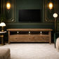 MORO RUSTIC RECYCLED ELM TV UNIT ETU 3 DRAWERS PARQUETRY TOP 180CM - MyChocolateWood