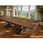 HARLOW PARQUET RECLAIMED ELM DOUBLE EXTENSION DINING TABLE WITH PEDESTAL BASE 210/260/310CM NATURAL ELM - MyChocolateWood