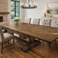 HARLOW PARQUET RECLAIMED ELM DOUBLE EXTENSION DINING TABLE WITH PEDESTAL BASE 210/260/310CM NATURAL ELM - MyChocolateWood