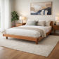 MALANYA SOLID PINE BED WITH CURVED EDGES & FLOATING LEGS LIGHT HONEY- MADE TO ORDER - MyChocolateWood