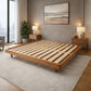 MALANYA SOLID PINE BED WITH CURVED EDGES & FLOATING LEGS LIGHT HONEY- MADE TO ORDER - MyChocolateWood