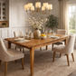 LINDI RUSTIC COUNTRY DINING TABLE RECYCLED ELM WOOD TIMBER FARMHOUSE IN HONEY - 3 SIZES - MyChocolateWood