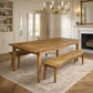 LINDI RUSTIC COUNTRY RECYCLED ELM 3 PIECE BENCH DINING SET 150 CM IN HONEY - MyChocolateWood