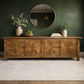 LENNON RUSTIC PROVINCIAL RECYCLED ELM TV UNIT PARQUETRY PATTERN 200 CM - MyChocolateWood
