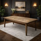 LENNON RUSTIC PROVINCIAL RECYCLED ELM PARQUETRY TOP DINING TABLE RECTANGULAR - 4 SIZES - MyChocolateWood