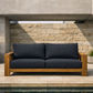 ALANYA HAMPTONS OUTDOOR 2-SEATER SOFA SETTEE EUCALYPTUS FRAME DARK CHARCOAL - MyChocolateWood
