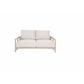 Alanya Hamptons Outdoor 2-Seater Sofa Settee Eucalyptus Frame in Whitewash - Chocolate Wood