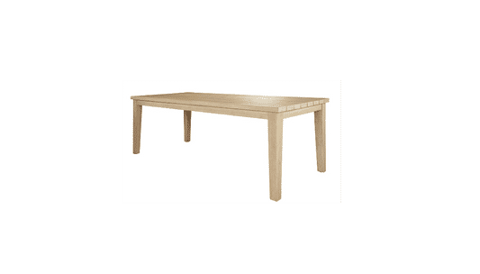 ALANYA OUTDOOR DINING TABLE RECTANGULAR SOLID EUCALYPTUS TIMBER - WHITEWASH - MyChocolateWood