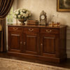 Tasmania Solid Mahogany 3 Door 3 Drawer Buffet / Sideboard in Mahogany - Chocolate Wood