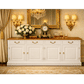 TASMANIA SOLID MAHOGANY BUFFET/SIDEBOARD 4 DOORS & 4 DRAWERS WHITE  BODYWITH A CARAMEL TOP & WHITE BODY - MyChocolateWood
