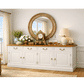 TASMANIA SOLID MAHOGANY BUFFET/SIDEBOARD 4 DOORS & 4 DRAWERS WHITE  BODYWITH A CARAMEL TOP & WHITE BODY - MyChocolateWood