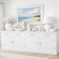 TASMANIA SOLID MAHOGANY 4 DOORS & 4 DRAWERS BUFFET IN WHITE - MyChocolateWood