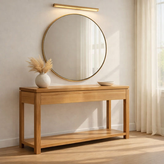BERKLEY VICTORIAN ASH CONSOLE TABLE WITH 2 DRAWERS CUSTOM MADE IN AUSTRALIA - MyChocolateWood