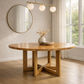 TORRENT ROUND DINING TABLE IN SOLID VICTORIAN ASH 180CM - CUSTOM MADE - MyChocolateWood